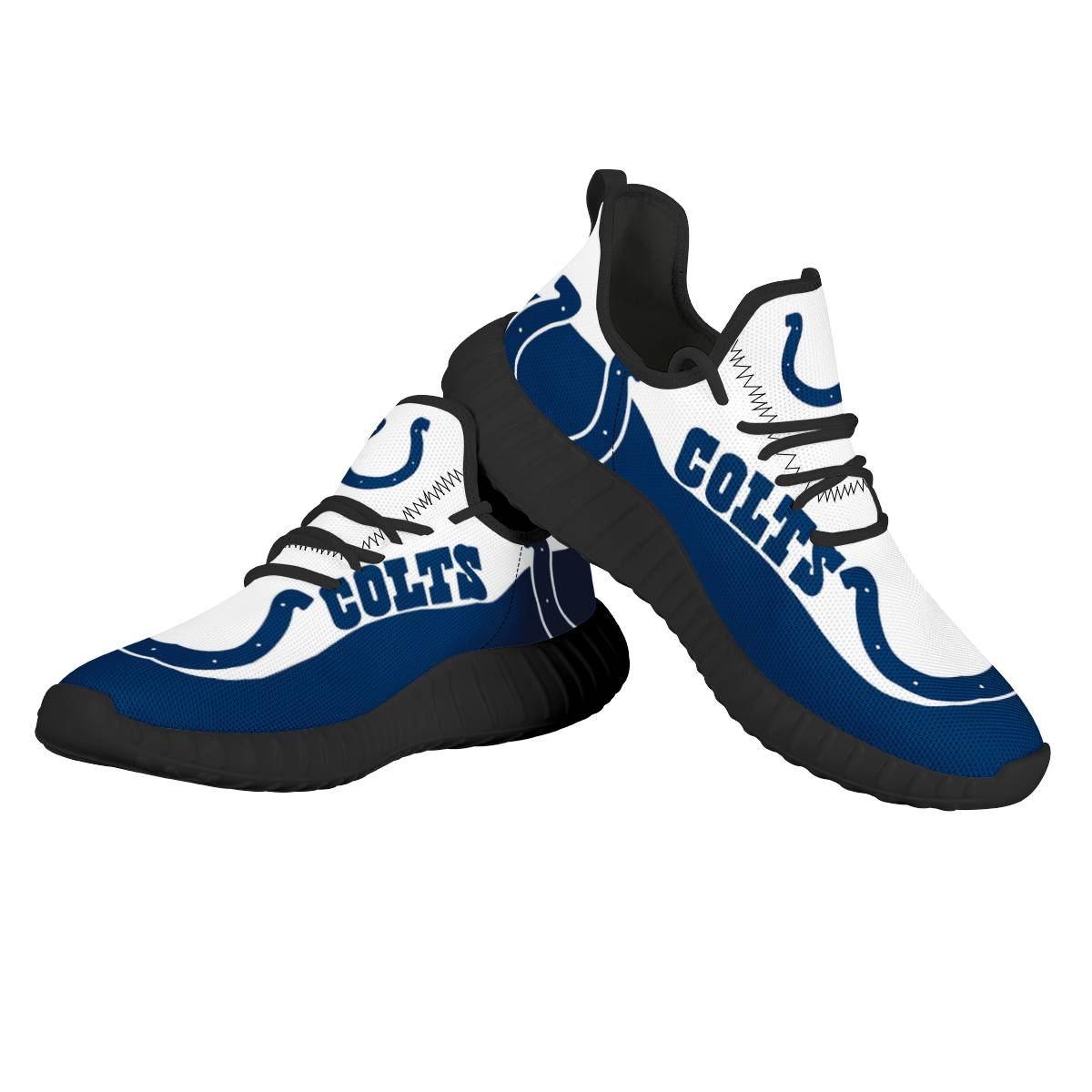 Women's Indianapolis Colts Mesh Knit Sneakers/Shoes 008